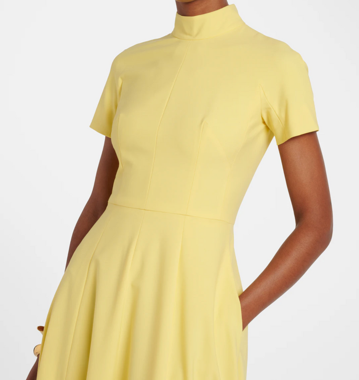 Butter Yellow High-Neck Maxi Dress - Soleil