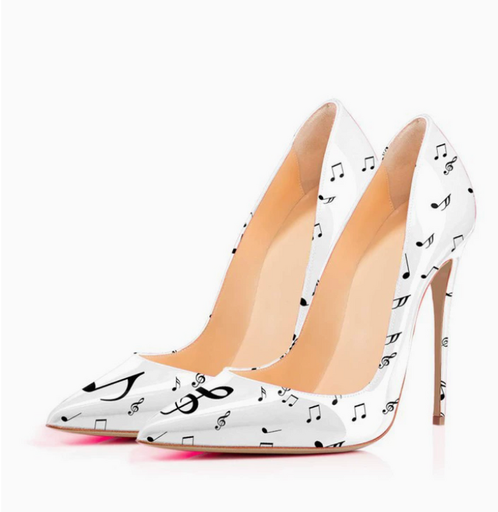 Musical Notes Stiletto Pumps – Melody