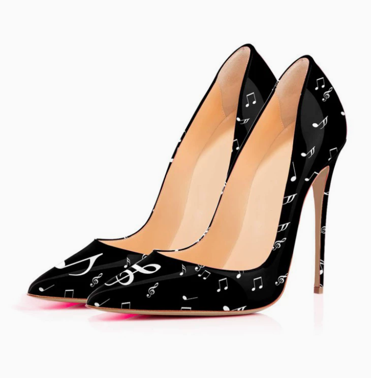 Musical Notes Stiletto Pumps – Melody