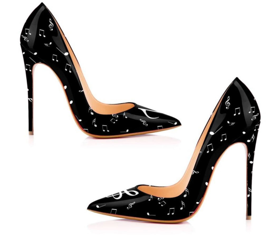 Musical Notes Stiletto Pumps – Melody