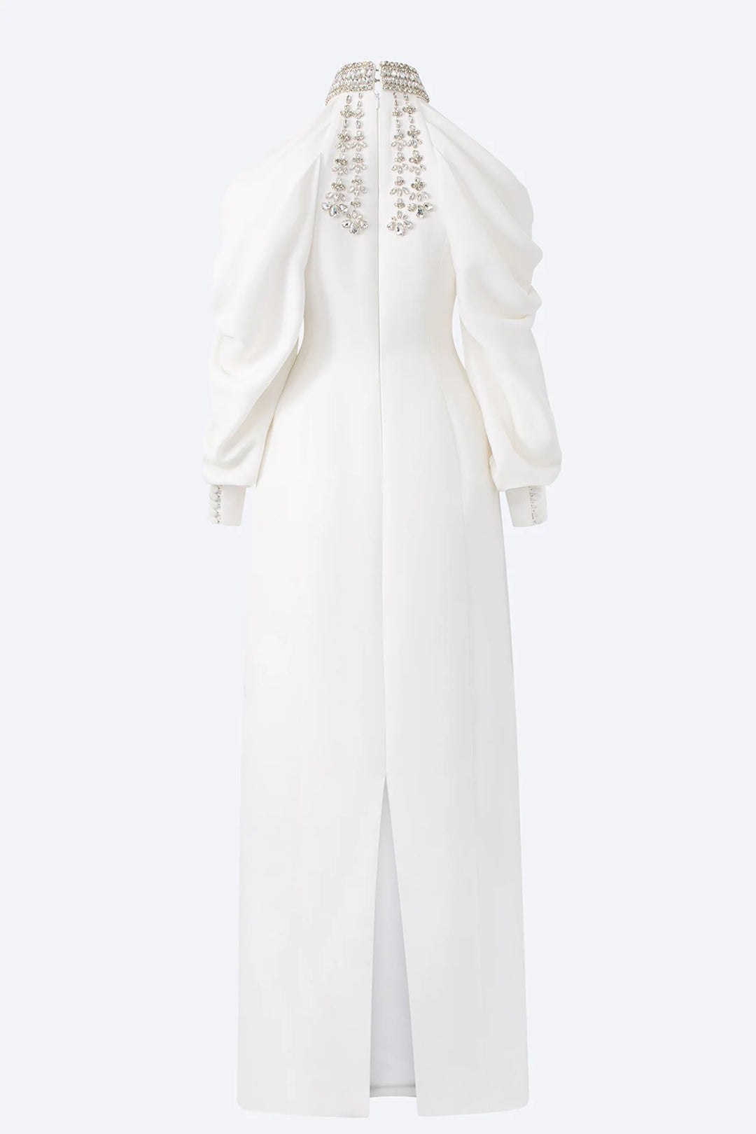 strapless beaded dress with little tail - ZOSIA
