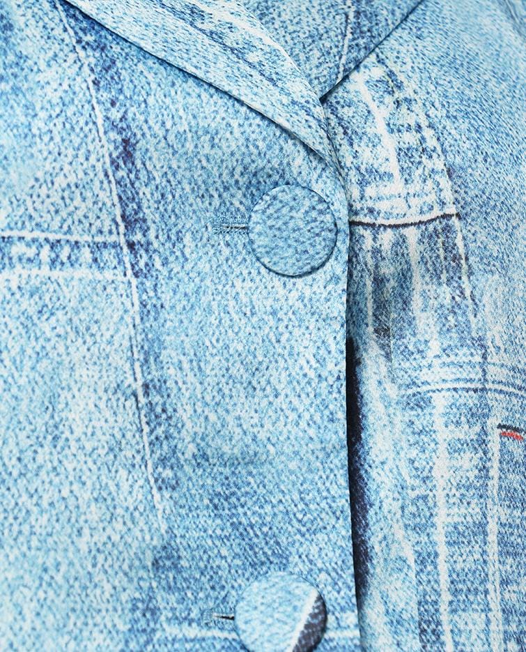 Geplooide top met uitlopende mouwen en maxi-rok set met tailleband – Rosiny 