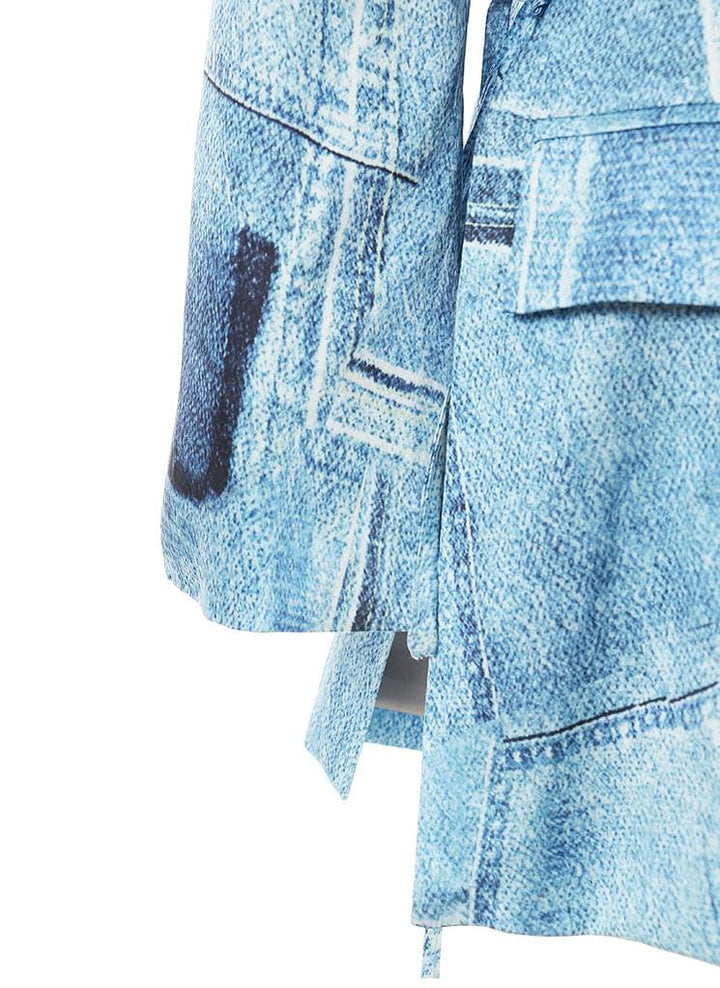 Geplooide top met uitlopende mouwen en maxi-rok set met tailleband – Rosiny 