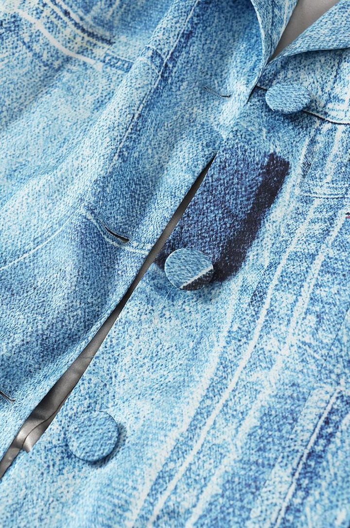 Geplooide top met uitlopende mouwen en maxi-rok set met tailleband – Rosiny 