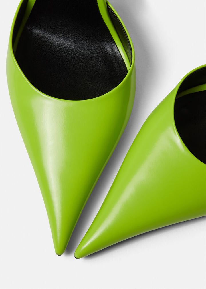 triple-strap pointed-toe heels with studded details – AURORA