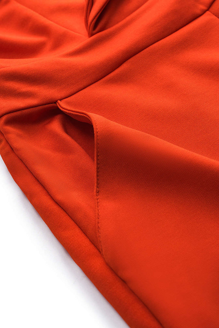 Pleated Backless Pocket Slip Jumpsuit