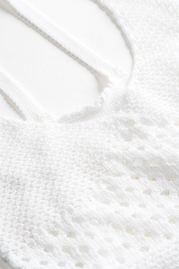 Knit Hollow Out Slip Slit Dress