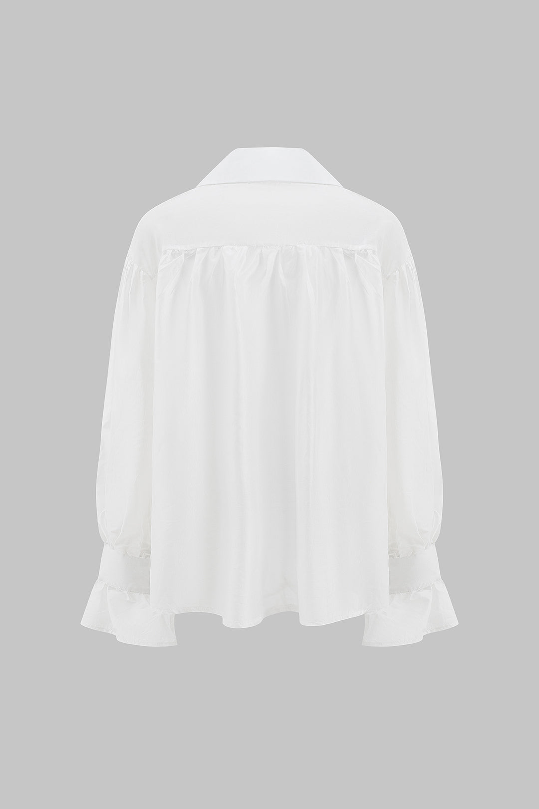 Ruched Long-Sleeve Shirt