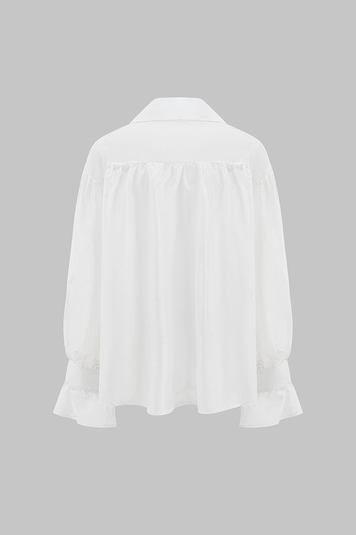 Ruched Long-Sleeve Shirt
