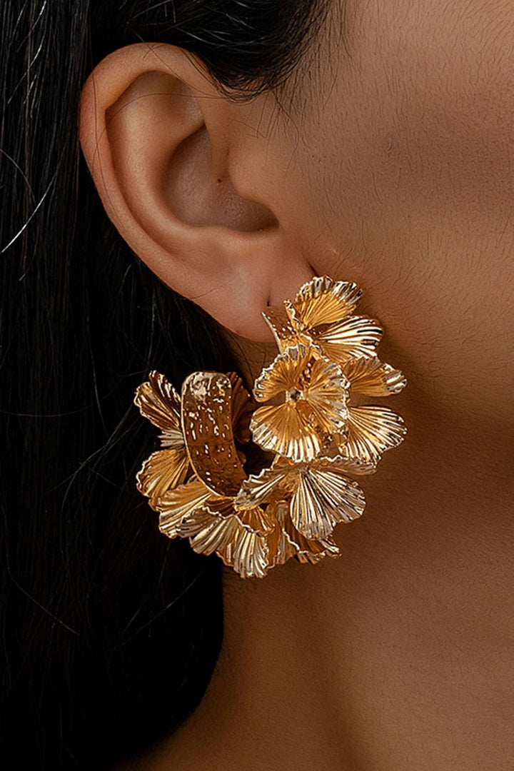 Metal Flower Earrings