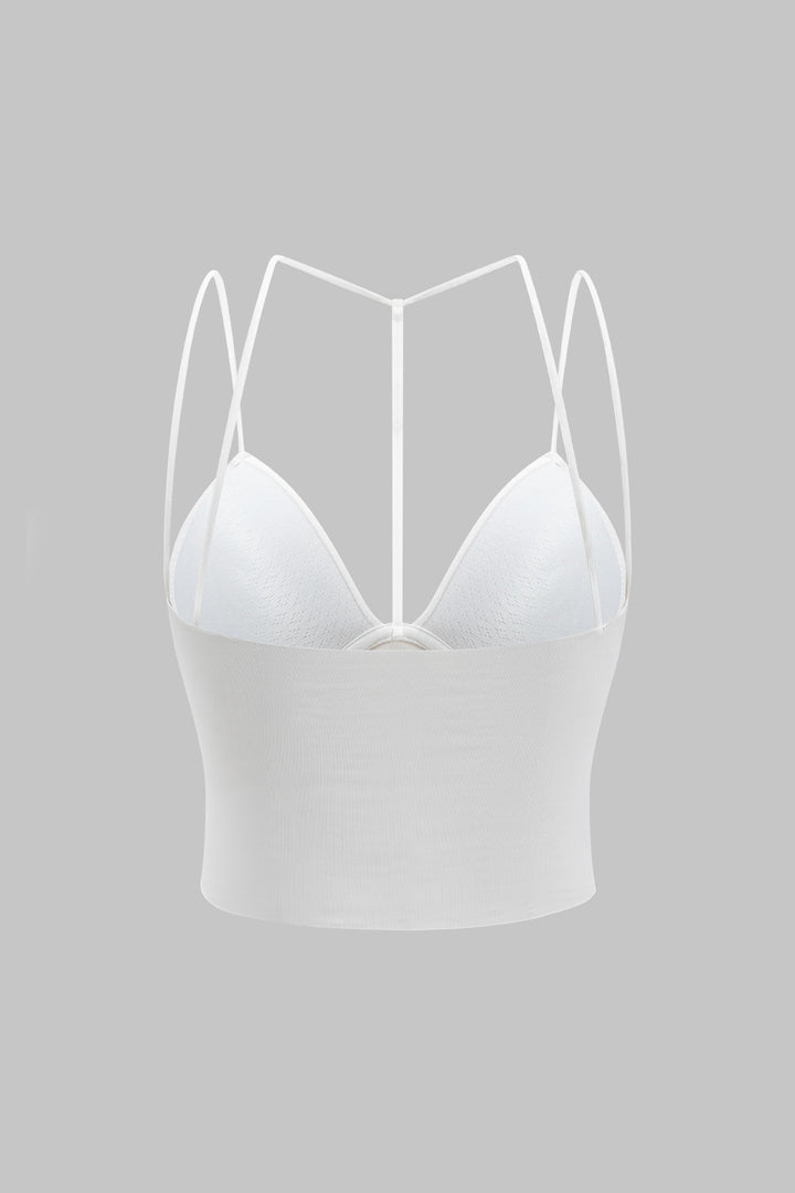 Solid Bustier Slip Cami Top