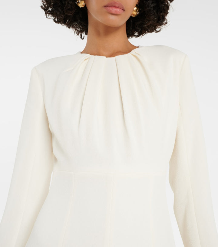 long-sleeve gathered midi dress – CELINA