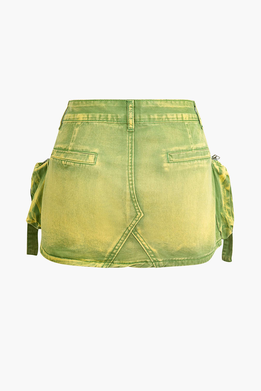 Faded Pocket Denim Mini Skirt
