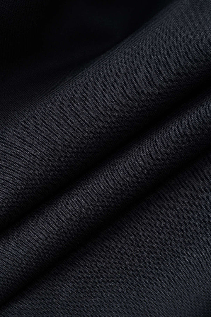 Contrast Ruched Double Waistband Tie Front Wide Leg Trousers