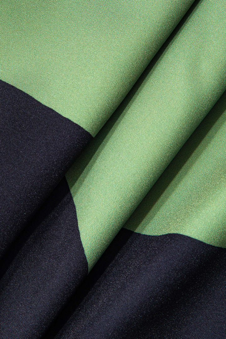 Color Block Strapless Slit Maxi Dress