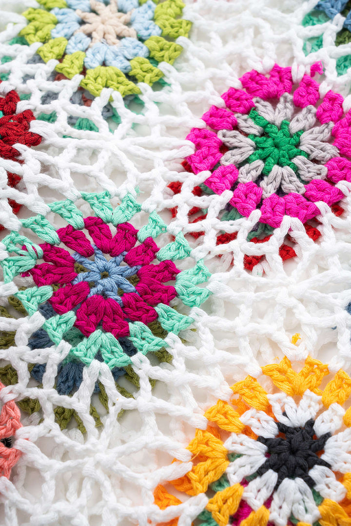 Knit Contrast Cut Out Skirt