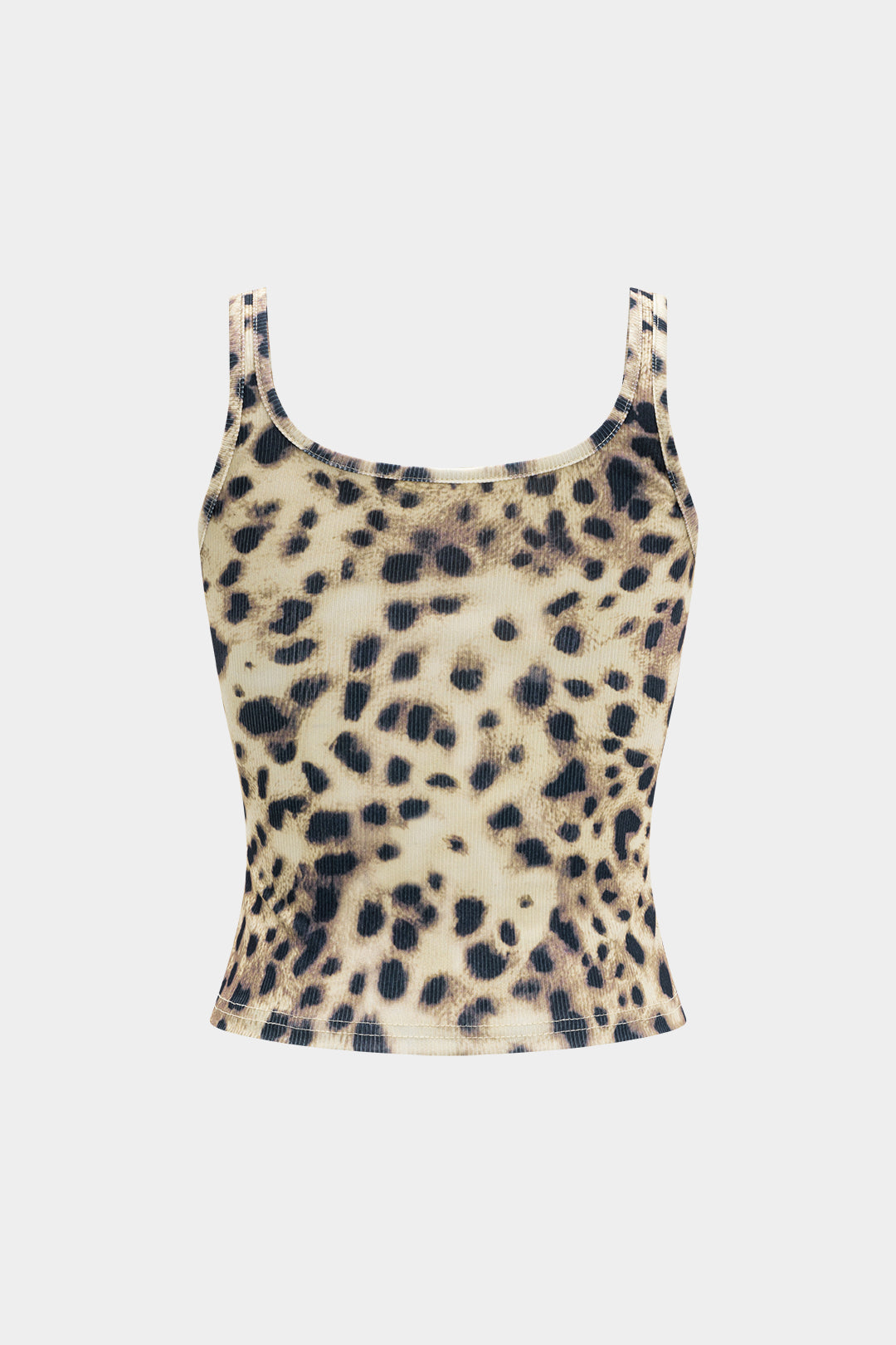 Leopard Print Vest And Shorts Set