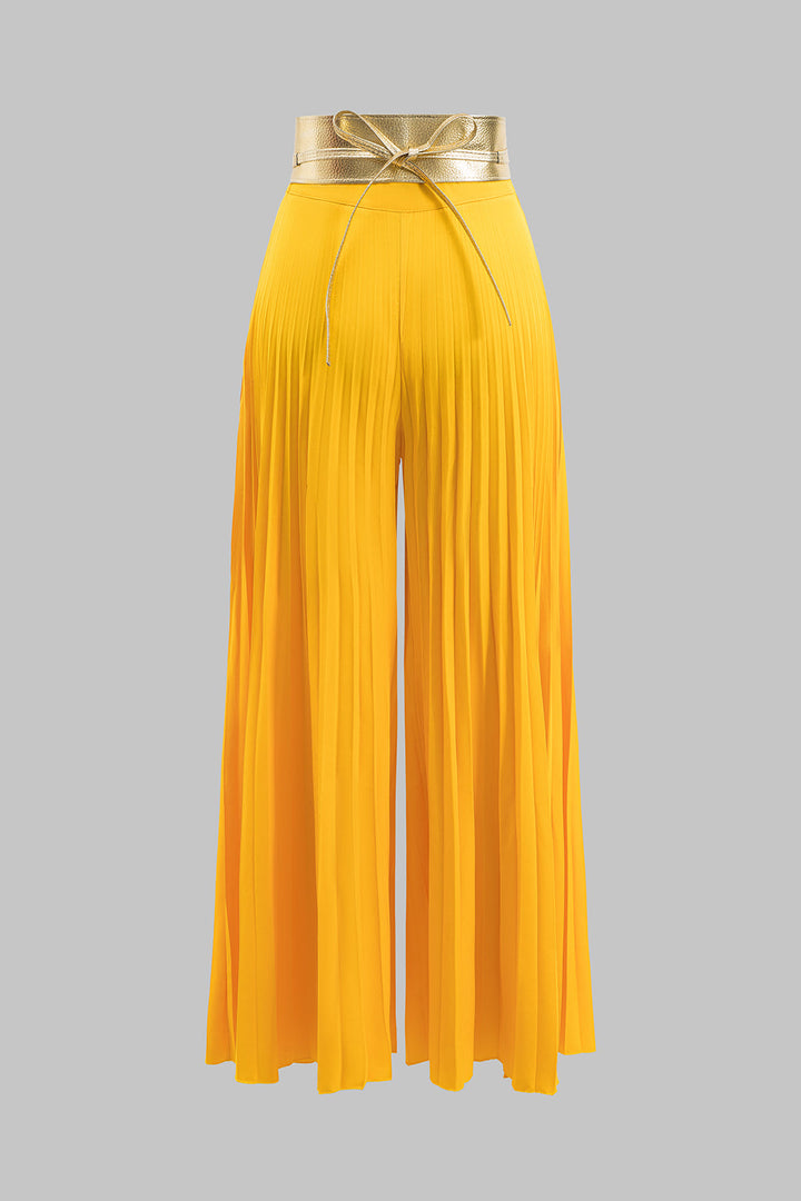 Ruffle Cami Top And Pleated Trousers Set