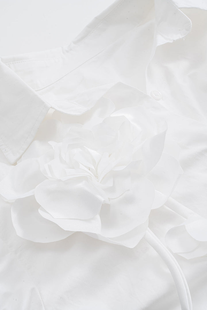 3D Floral Long-Sleeve Shirt