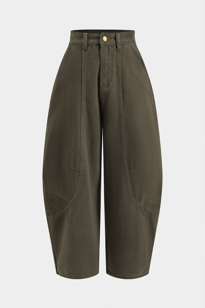 Denim Wide Leg Barrel Jeans