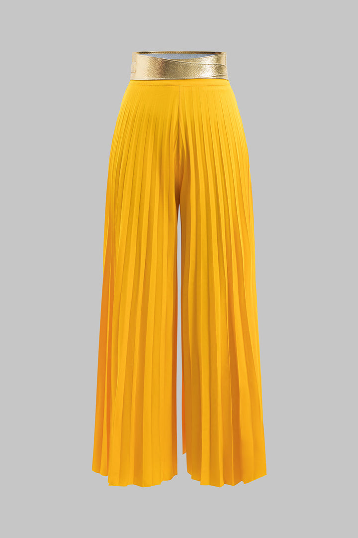 Ruffle Cami Top And Pleated Trousers Set