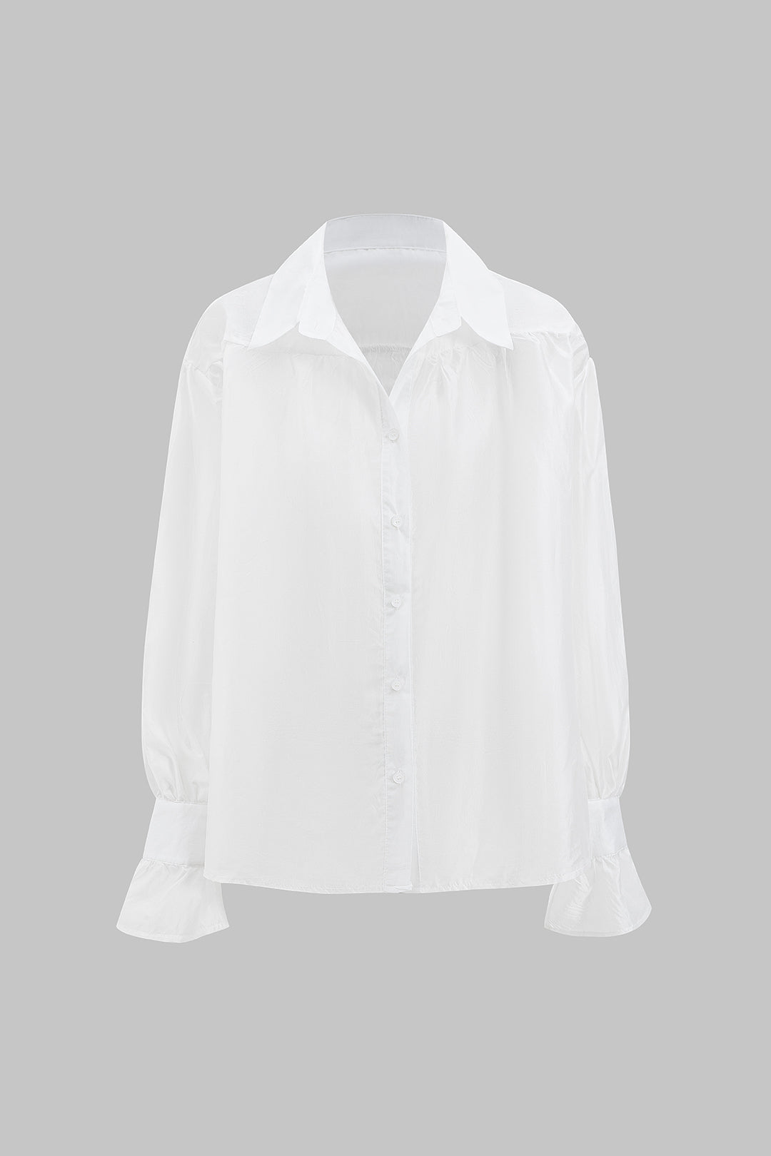Ruched Long-Sleeve Shirt