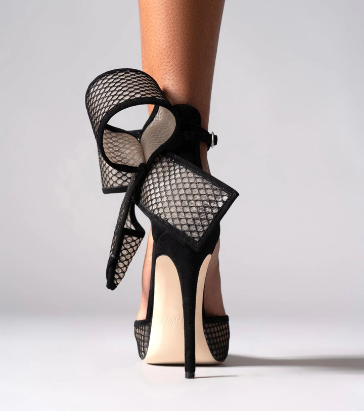 pointed-toe stiletto heels with oversized bow – AURELIA