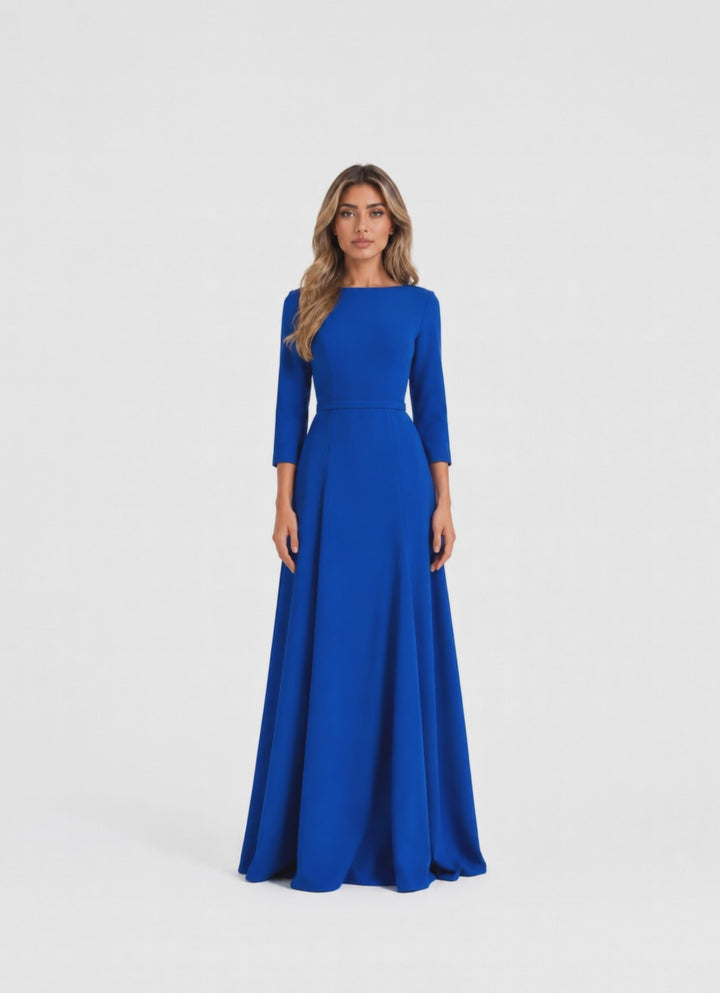 Royal Blue A-Line Maxi Dress - Sapphire