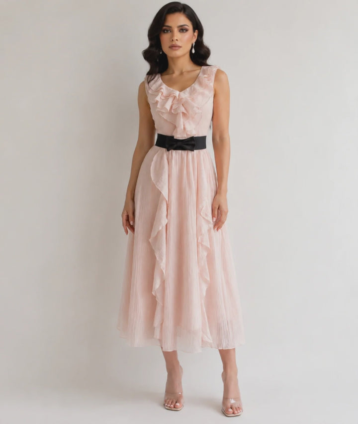 Romantic Ruffle Maxi Dress - Serenity