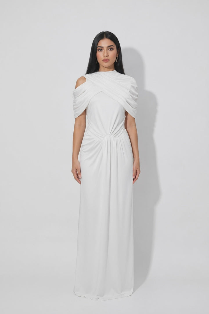 Draped One-Shoulder Maxi Dress - Grace
