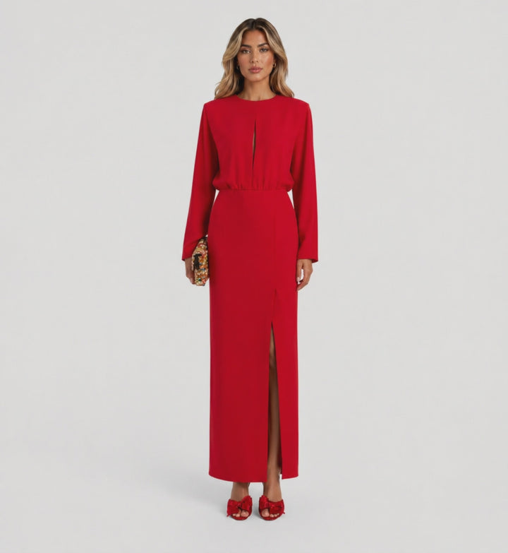 Scarlet Long Sleeve Evening Gown - Valencia