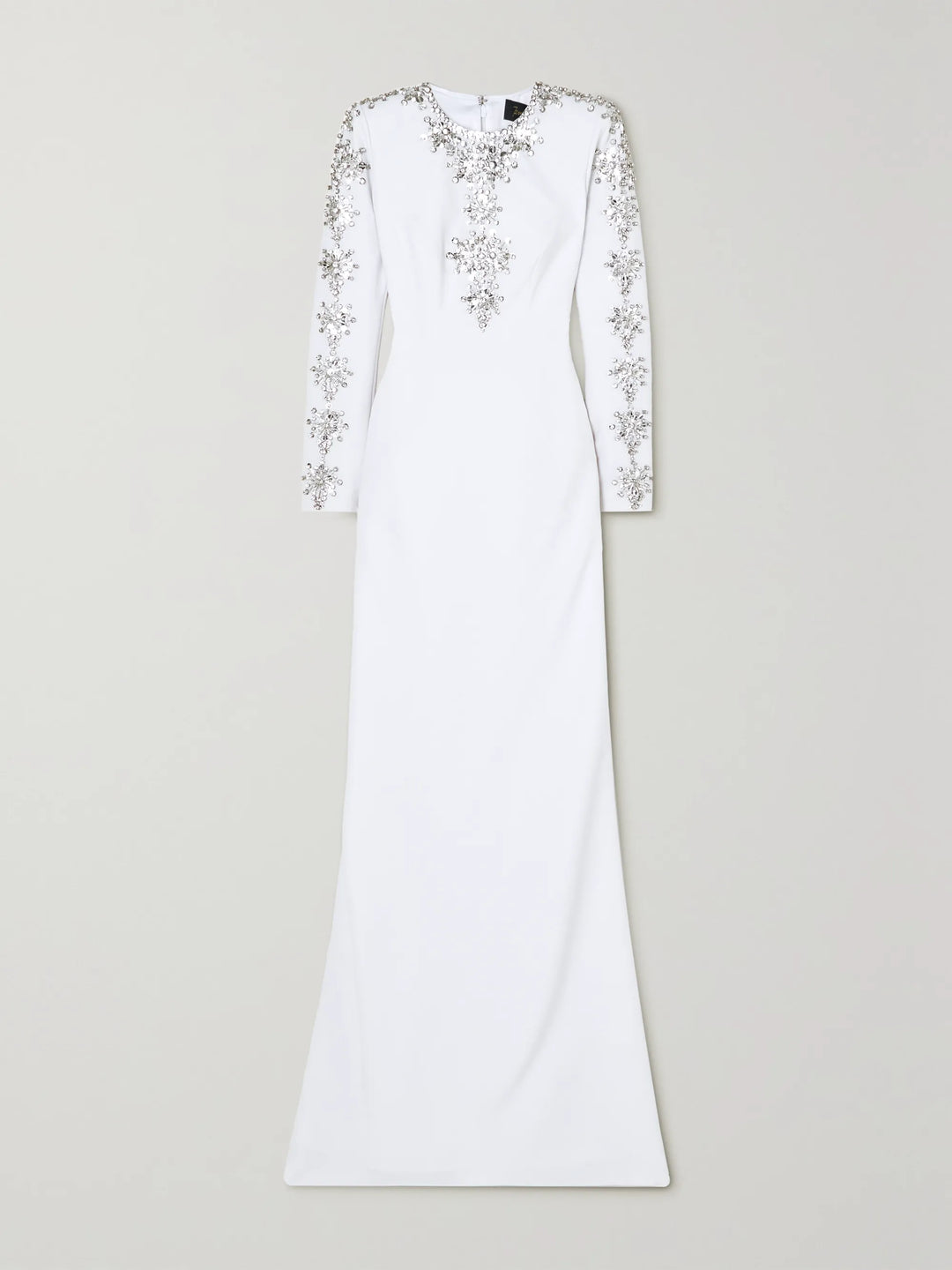 Embellished long-sleeve gown with fitted silhouette – Ziarre