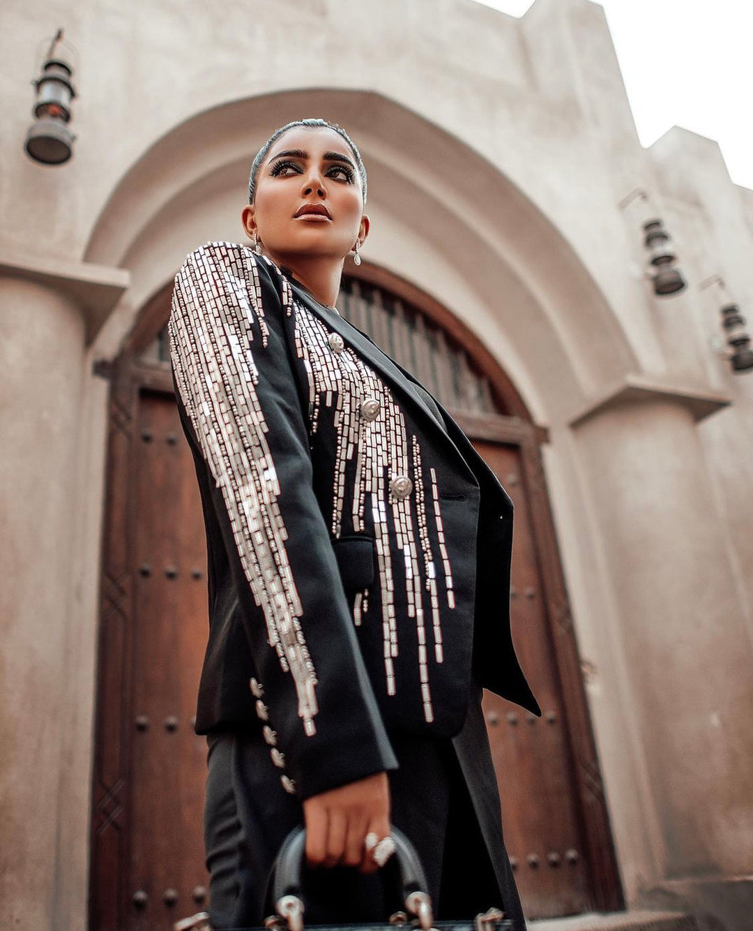 sequin-embellished double-breasted blazer – Rhyan