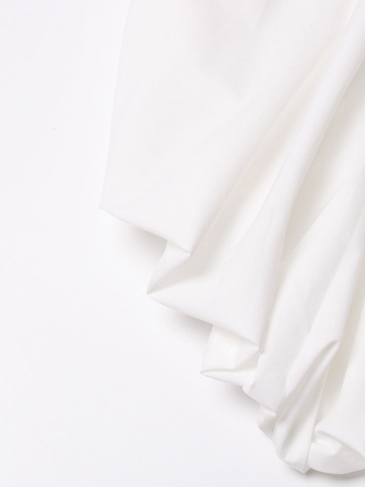 long-sleeve cropped blouse with ruched hem - Fenok