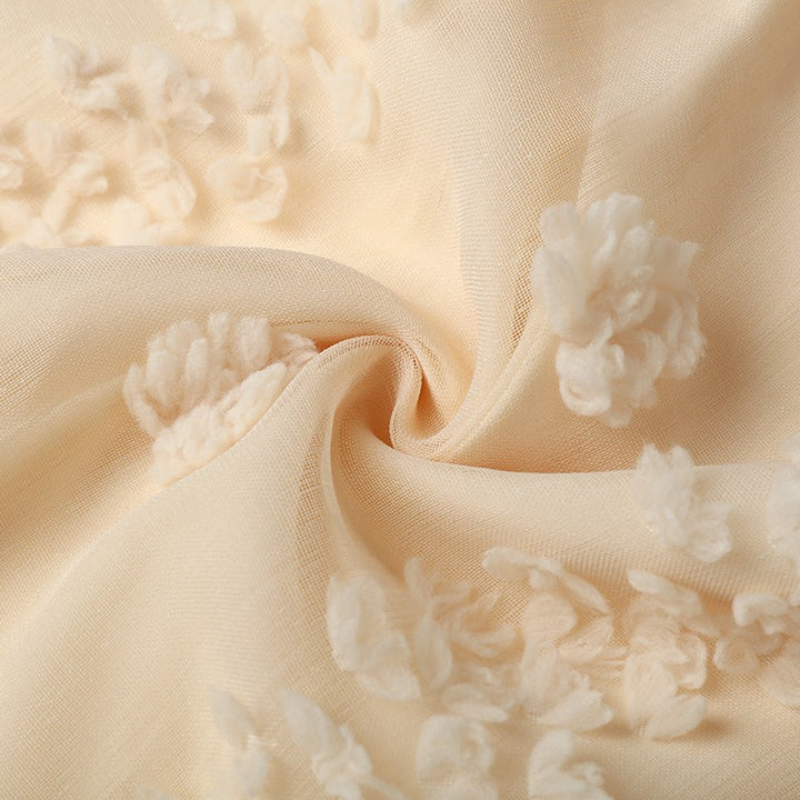 halter neck maxi dress with textured appliqué – Aaseok