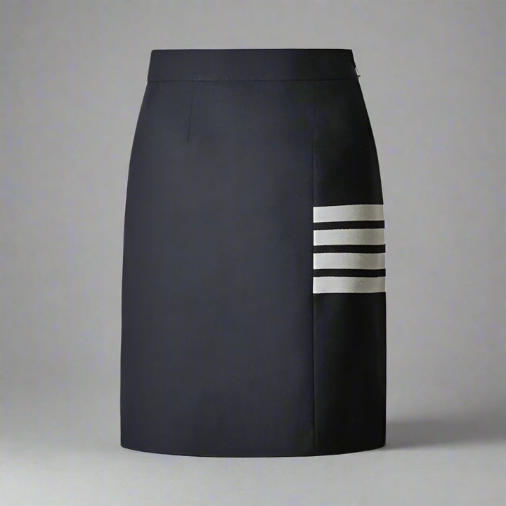 high-waist pencil skirt with side stripes - Adalgisa