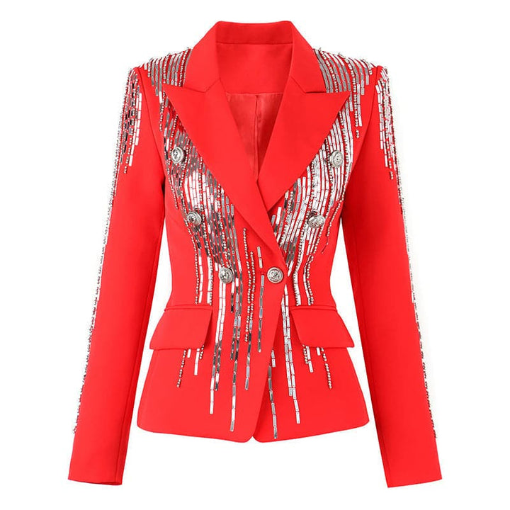 sequin-embellished double-breasted blazer – Rhyan