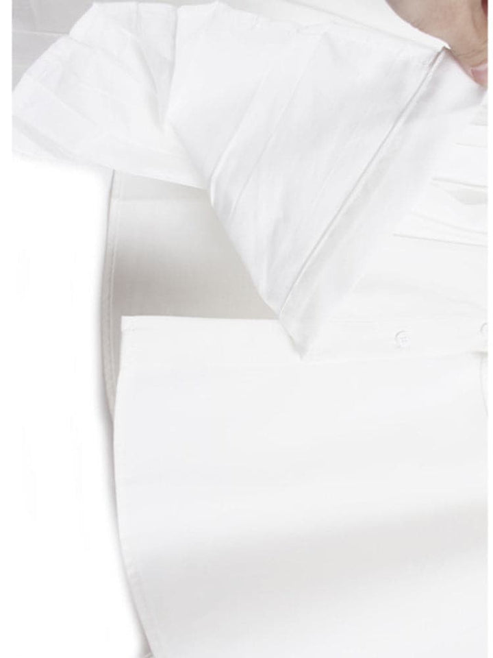 asymmetrical pleated overlay blouse - Afon